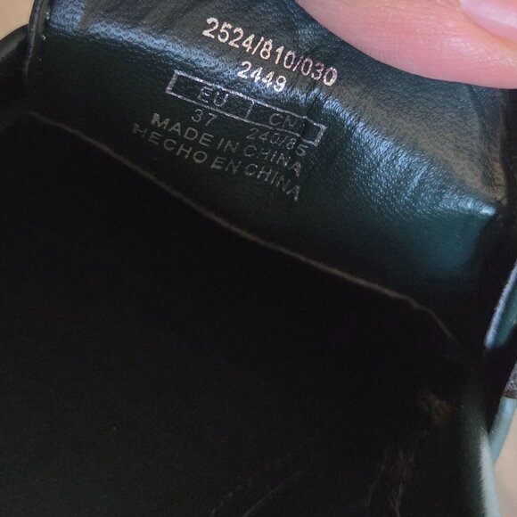 Zara Chunky Platform Loafer Shoes Dark Green Women's 6.5 EU 37 Academia Preppy - Picture 9 of 11